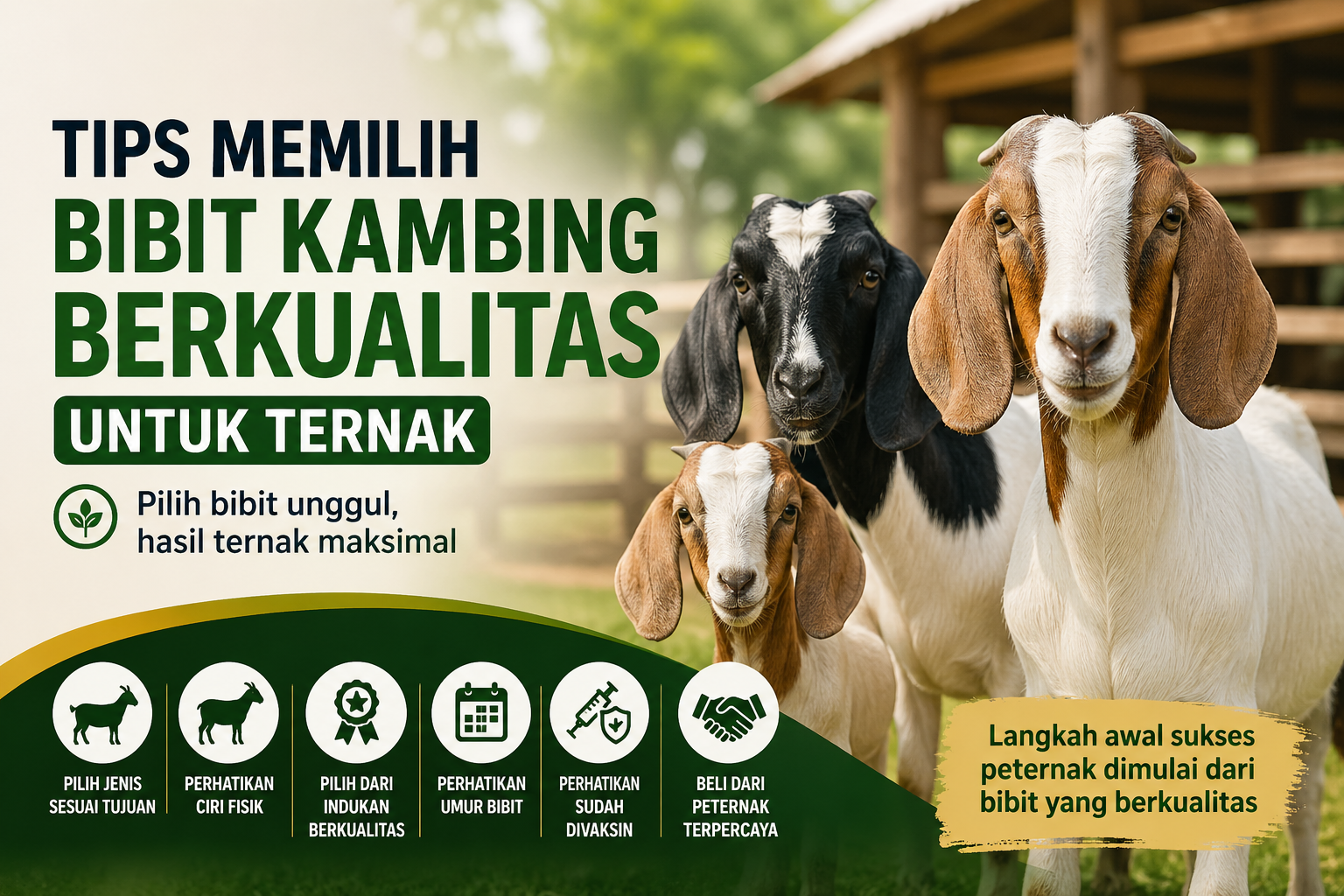 Bibit Kambing Unggul: Tips Memilih untuk Ternak Berkualitas